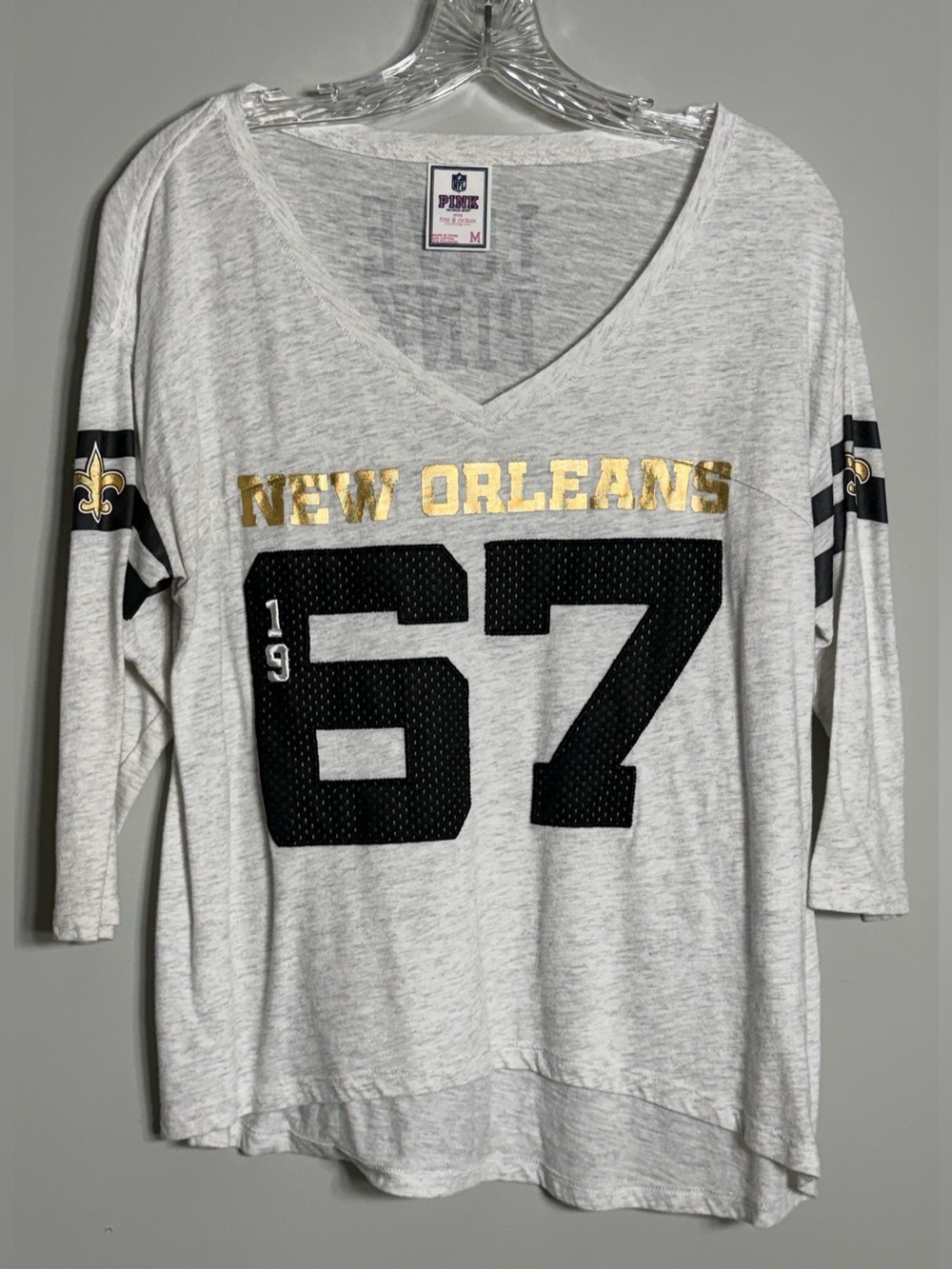 PINK Victoria's Secret NFL New Orleans Saints top Size M